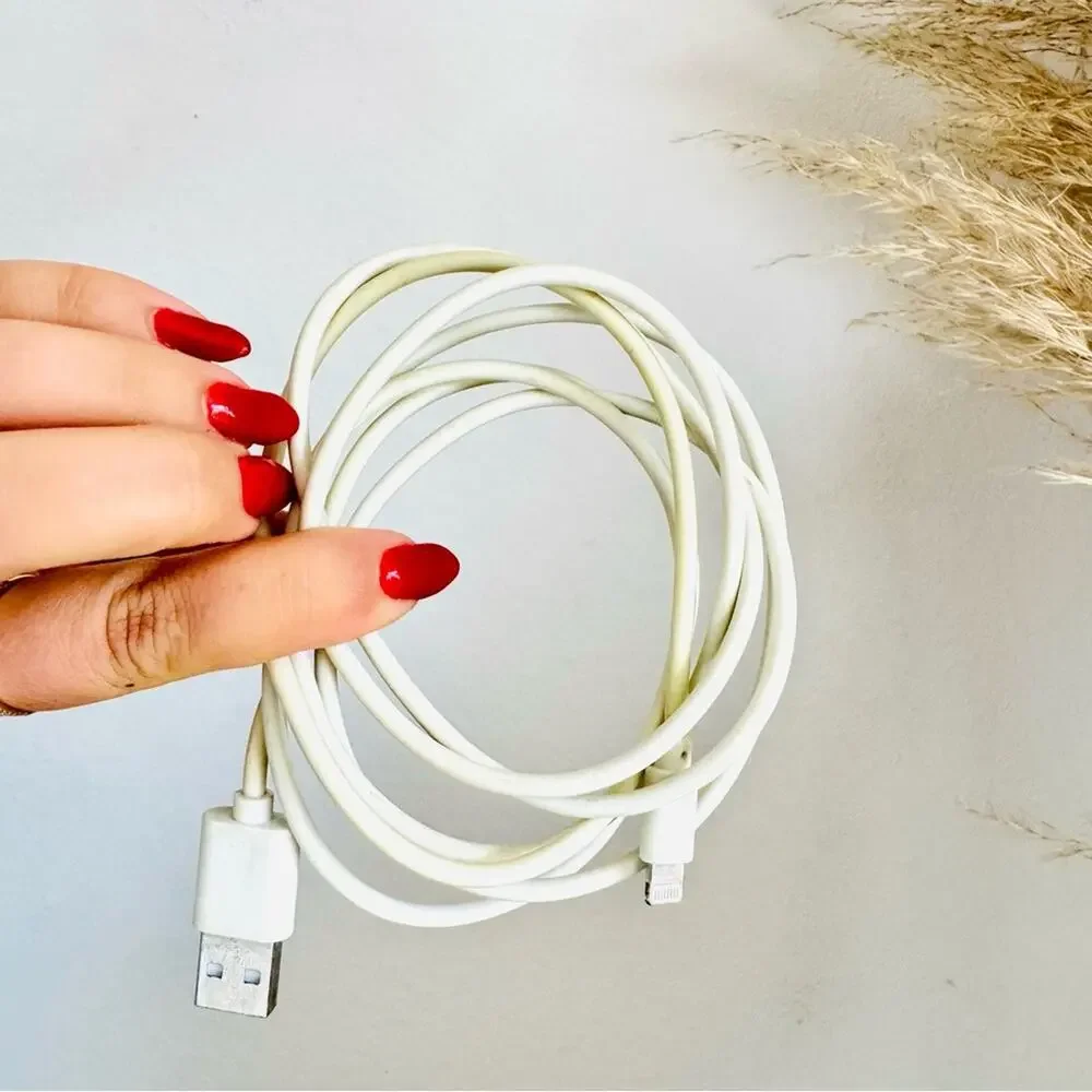 3 APPLE ANDROID iPhone iPad Micro USB Lightning Charger Cable White Yellow Set